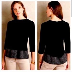 ANTHROPOLOGIE ANGEL OF THE NORTH Wool Cashmere Blend Pullover Sweater Small